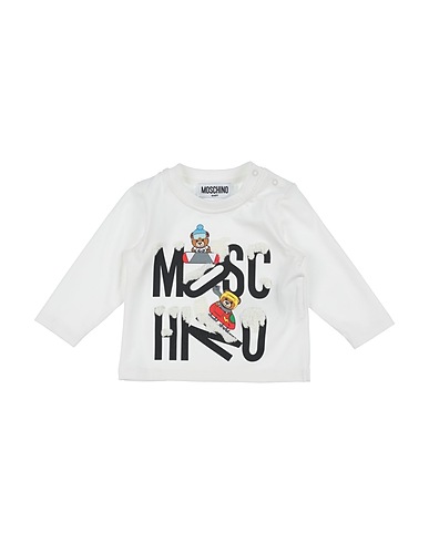 MOSCHINO BABY T-shirt White 96% Cotton, 4% Elastane, Wool, Acrylic, Polyamide