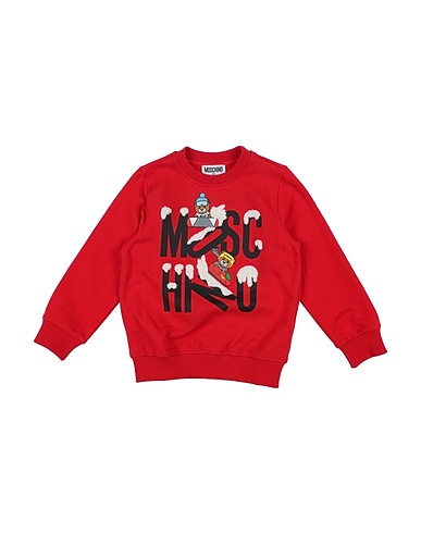 MOSCHINO KID Sweatshirt Red 96% Cotton, 4% Elastane, Wool, Acrylic, Polyamide