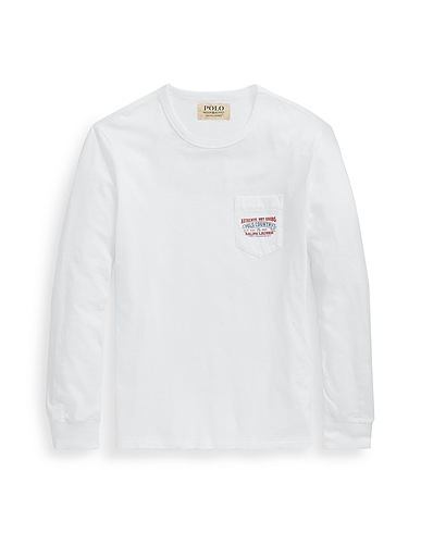 POLO RALPH LAUREN T-shirt CUSTOM SLIM FIT POLO COUNTRY T-SHIRT
 White 100% Cotton