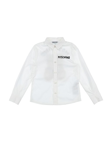 MOSCHINO KID Εμπριμέ πουκάμισο Λευκό 97% Βαμβάκι, 3% Ελαστάνη, Πολυεστέρας