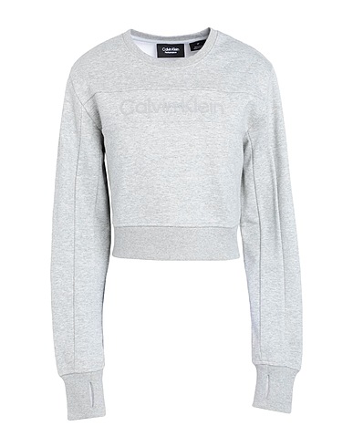 CALVIN KLEIN PERFORMANCE Felpa Grigio chiaro 63% Poliestere, 37% Cotone