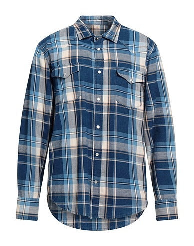 NINE IN THE MORNING Checked shirt Blue 100% Cotton