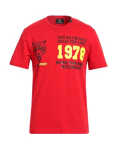 PLEIN SPORT T-shirt Rosso 100% Cotone