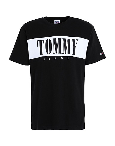 TOMMY JEANS T-Shirt Schwarz 100% Baumwolle