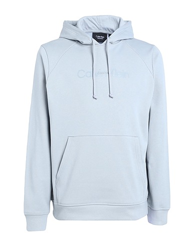 CALVIN KLEIN PERFORMANCE Hooded track jacket  Light grey 63% Polyester, 37% Cotton