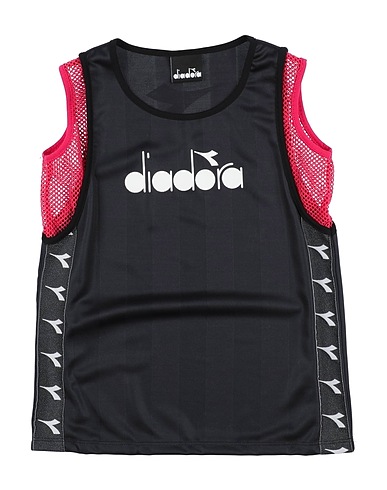 DIADORA Canotta Nero 100% Poliestere, Elastan
