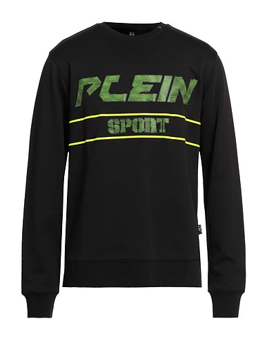 PLEIN SPORT Sweatshirt Black 52% Cotton, 48% Polyester