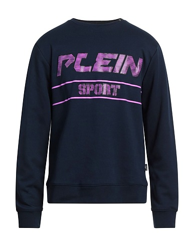 PLEIN SPORT Sweatshirt Midnight blue 52% Cotton, 48% Polyester