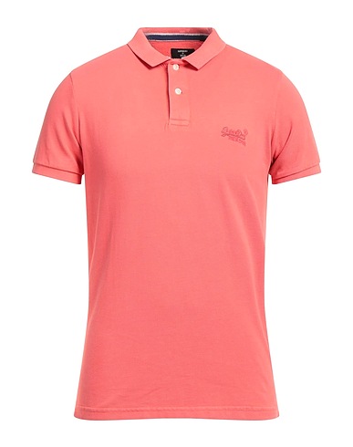 SUPERDRY Polo shirt Coral 100% Cotton