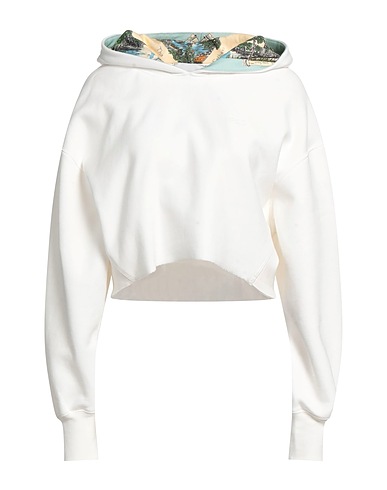 PHILOSOPHY di LORENZO SERAFINI Hooded track jacket  White 100% Cotton