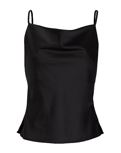 8 by YOOX Cami RECYCLED POLY CAMISOLE
 Black 95% Recycled polyester, 5% Elastane