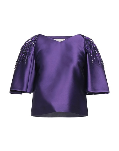 ALBERTA FERRETTI Top Purple 85% Polyester, 15% Silk