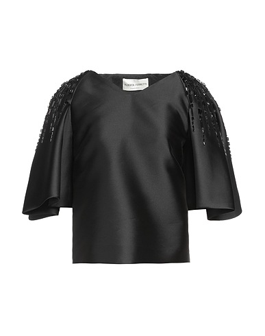 ALBERTA FERRETTI Top Black 85% Polyester, 15% Silk