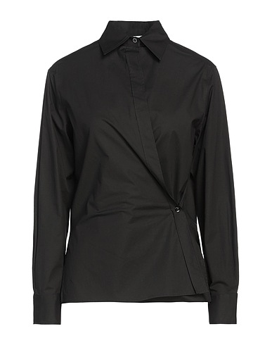 MOSCHINO Solid color shirts & blouses Black 96% Cotton, 4% Elastane