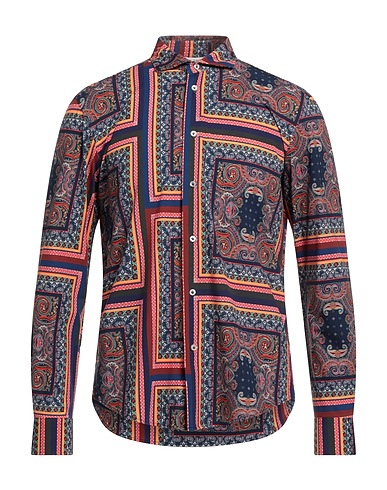 BRIAN DALES Patterned shirt Midnight blue 84% Polyamide, 16% Elastane