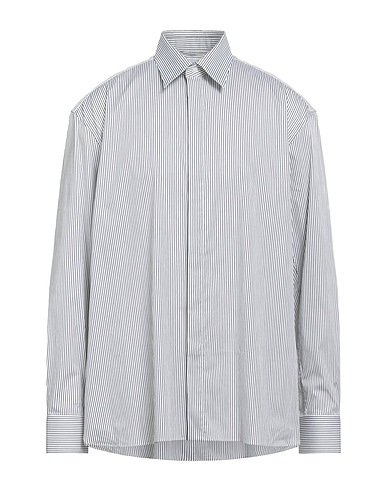 DUNHILL Striped shirt White 78% Cotton, 16% Polyamide, 6% Elastane