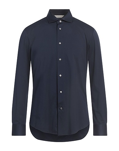 BRIAN DALES Patterned shirt Navy 87% Polyamide, 13% Elastane