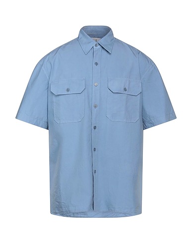 DUNHILL Solid color shirt Pastel blue 100% Cotton