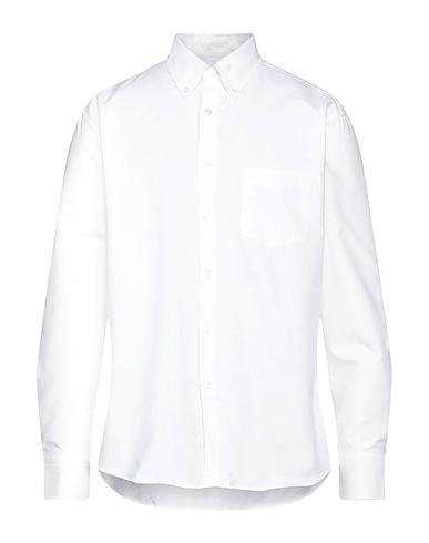 DUNHILL Camicia tinta unita Bianco 100% Cotone