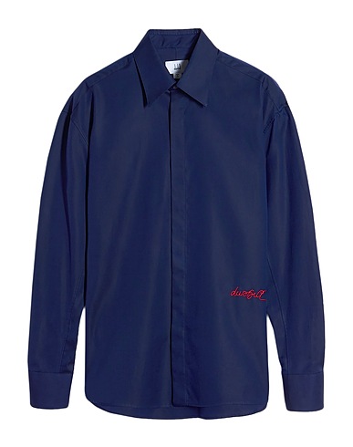DUNHILL Shirts Bright blue 100% Cotton