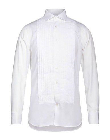 DUNHILL Solid color shirt White 100% Cotton