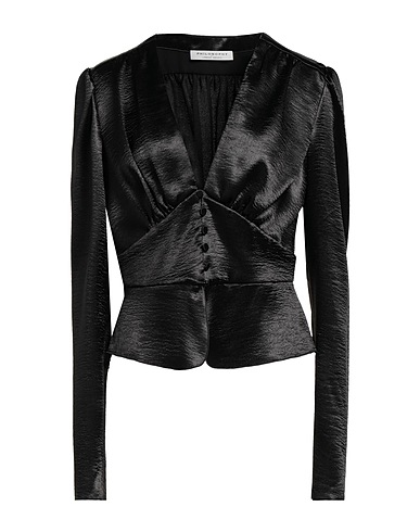 PHILOSOPHY di LORENZO SERAFINI Solid color shirts & blouses Black 100% Polyester