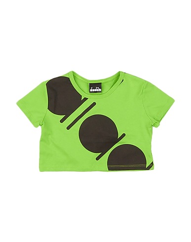 DIADORA T-shirt Light green 50% Cotton, 50% Polyester
