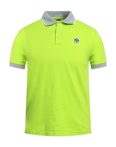 NORTH SAILS Polo shirt Lime green 94% Cotton, 6% Elastane
