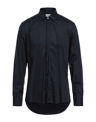 LOW BRAND Camicia tinta unita Nero 97% Cotone, 3% Elastan