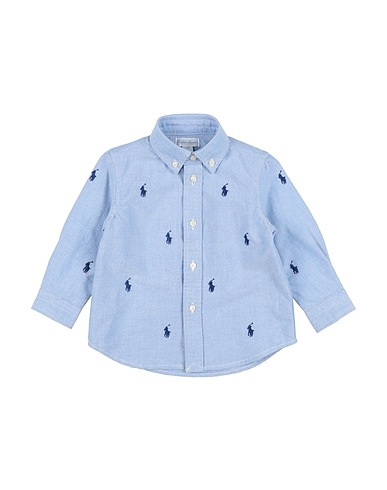 POLO RALPH LAUREN Patterned shirt Sky blue 100% Cotton