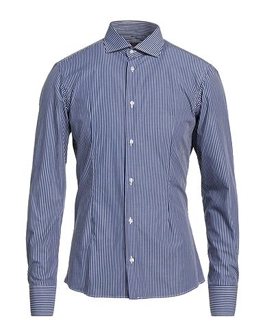 SIMON VENÄJÄN Striped shirt Midnight blue 100% Cotton
