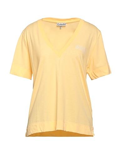 GANNI Basic T-shirt Apricot 50% Recycled cotton, 50% Recycled polyester