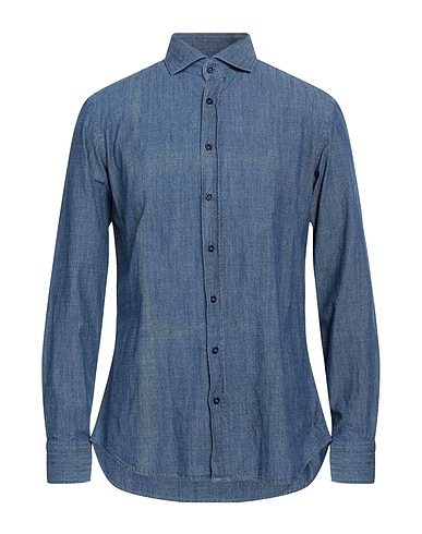 BASTONCINO Denim shirt Blue 100% Cotton