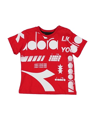 DIADORA T-shirt Red 100% Cotton