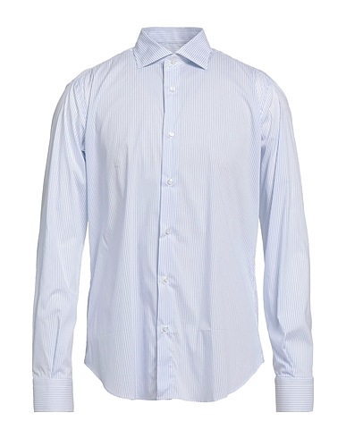 BUGARACH® HOMME Striped shirt White 72% Cotton, 24% Polyamide, 4% Elastane