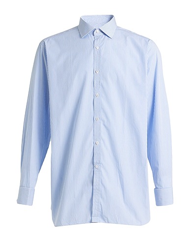 DUNHILL Solid color shirt Blue 100% Cotton