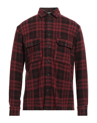 DESTIN Checked shirt Rust 64% Wool, 29% Cashmere, 7% Polyamide