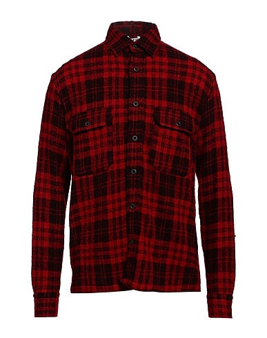 DESTIN Camicia a quadri Rosso 64% Lana, 29% Cachemire, 7% Poliammide