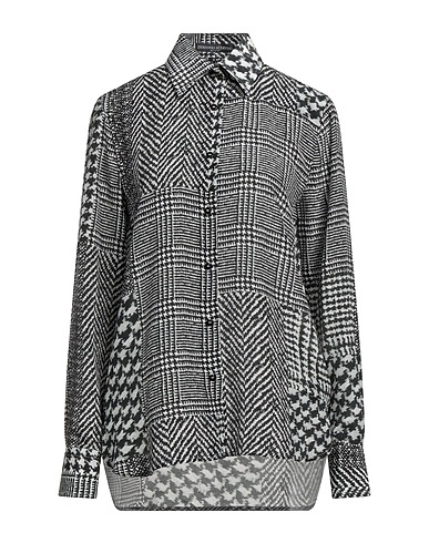 ERMANNO SCERVINO Patterned shirts & blouses Black 100% Silk