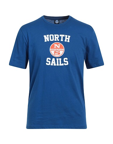 NORTH SAILS T-shirt Blue 50% Polyester, 50% Cotton