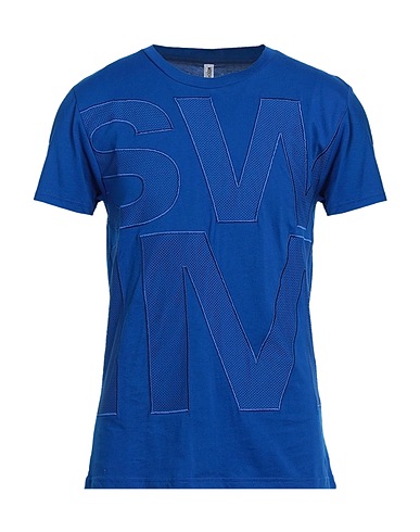 MOSCHINO T-shirt SWIM Bright blue 100% Cotton, Polyester
