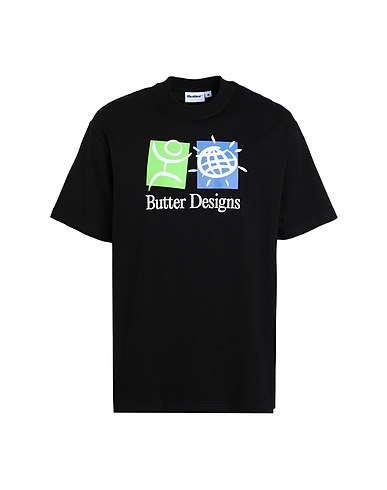 BUTTER GOODS T-shirt DISCOVERY TEE
 Nero 100% Cotone