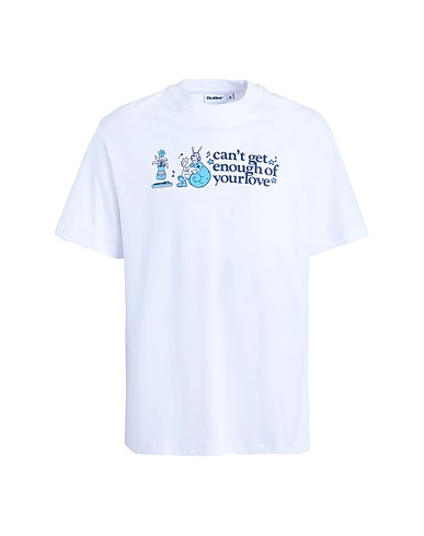 BUTTER GOODS T-shirt CANT GET ENOUGH TEE
 Bianco 100% Cotone