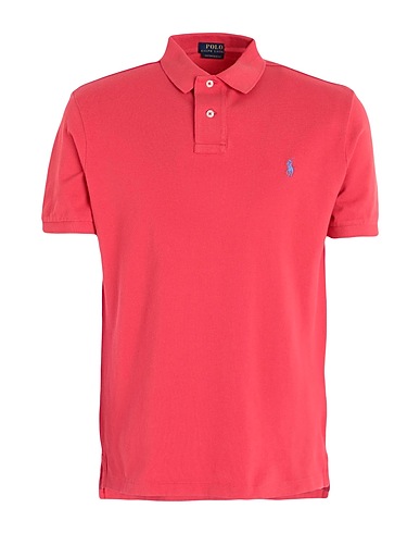 POLO RALPH LAUREN ポロシャツ CUSTOM SLIM FIT MESH POLO SHIRT
 コーラル コットン 100%