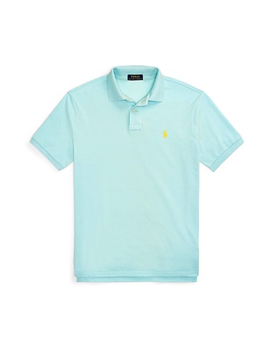 POLO RALPH LAUREN Polo shirt CUSTOM SLIM FIT MESH POLO SHIRT
 Sky blue 100% Cotton