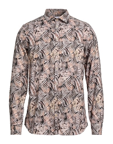 AGLINI Patterned shirt Ivory 100% Cotton