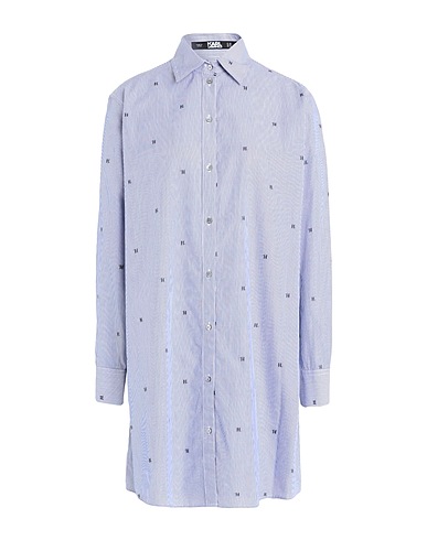 KARL LAGERFELD Striped shirt MONOGRAM STRIPE TUNIC SHIRT Blue 100% Cotton