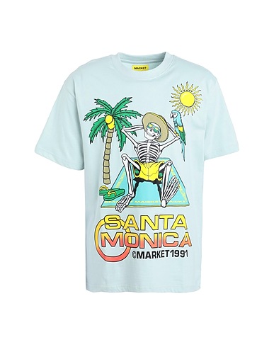 MARKET Basic T-shirt PARADISE AT SKELLY'S T-SHIRT		
 Sky blue 100% Cotton