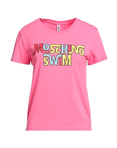 MOSCHINO T-shirt Fuchsia 94% Cotton, 6% Elastane