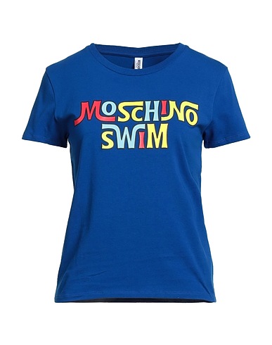 MOSCHINO T-shirt Blue 94% Cotton, 6% Elastane